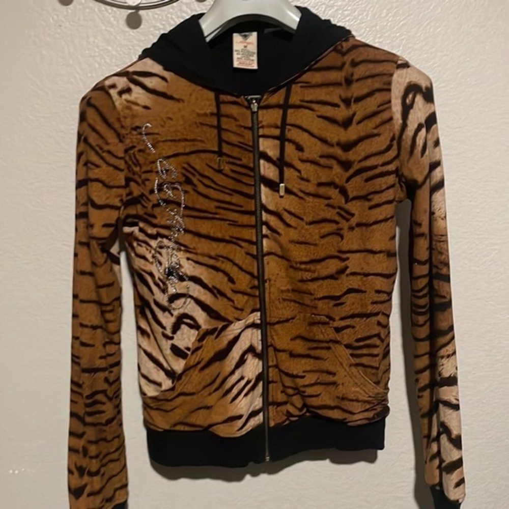 Ed Hardy Leopard Animal pattern Jacket - image 3